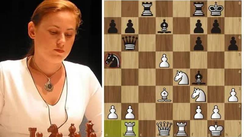 Юдит Полгар громит защиту Каро-Канн! Шахматы.