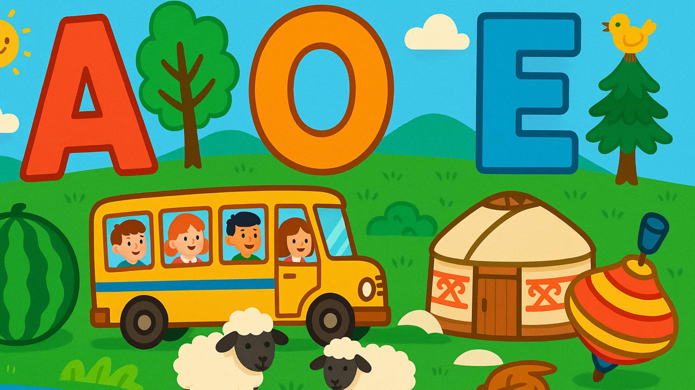 Учим буквы | Гласные | Весёлый букварь | Азбука | Алфавит | Песенка | Для детей | Сказка | Букварь смотреть онлайн