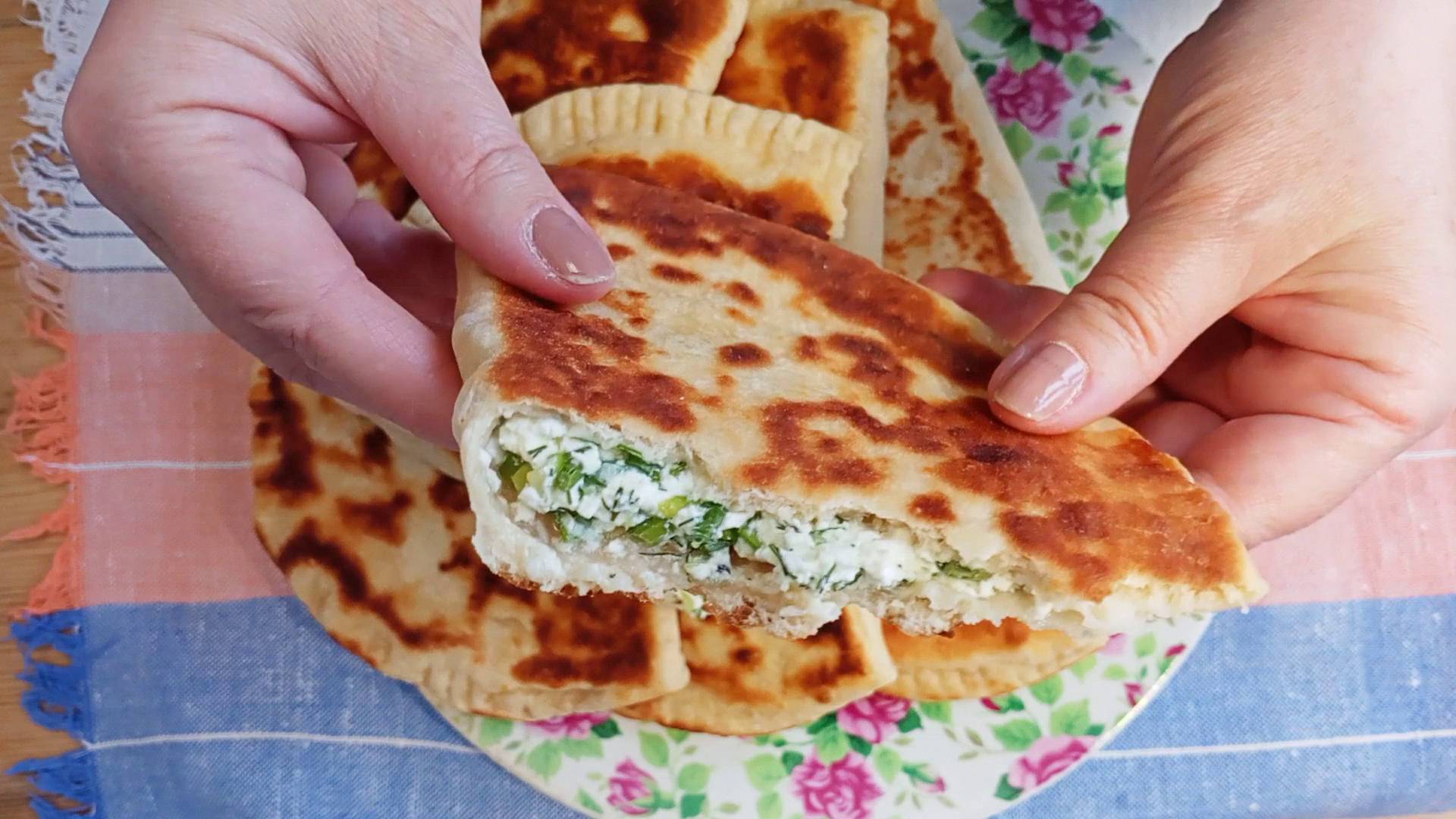 Быстрые пирожки с творогом и зеленью Рецепт быстрого теста Это просто смотреть онлайн