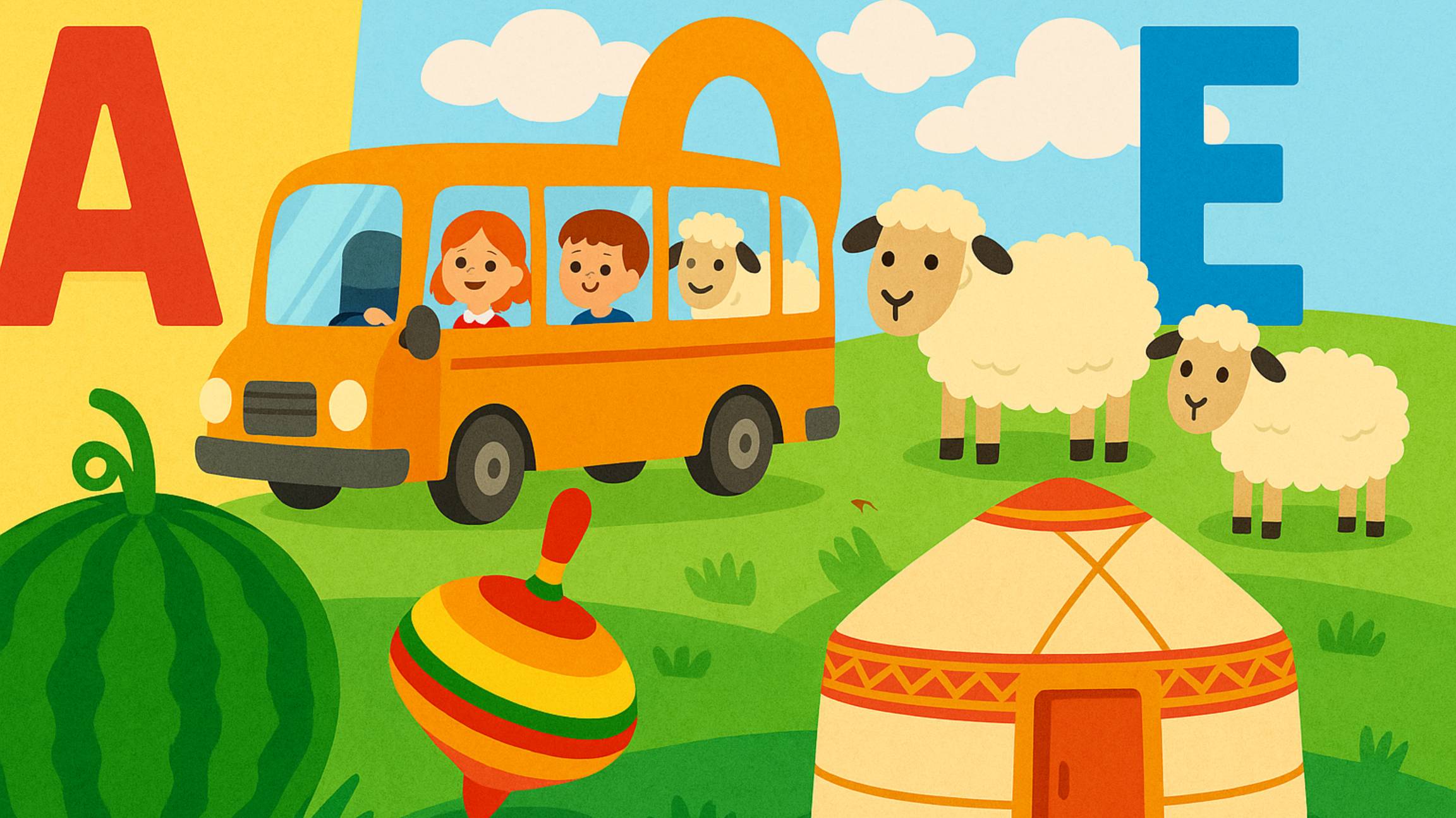 Учим буквы | Гласные | Весёлый букварь | Азбука | Алфавит | Песенка | Для детей | Сказка | Букварь смотреть онлайн