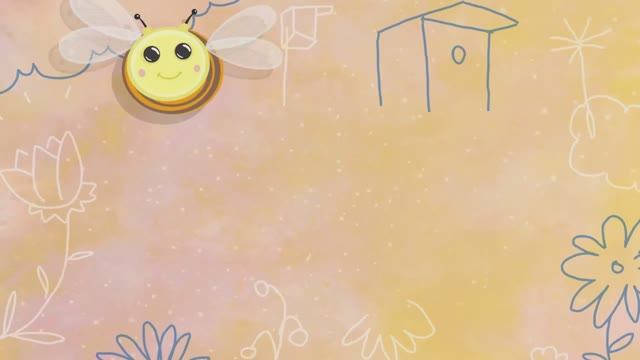 Пчела рисунок / Футаж детский смотреть онлайн