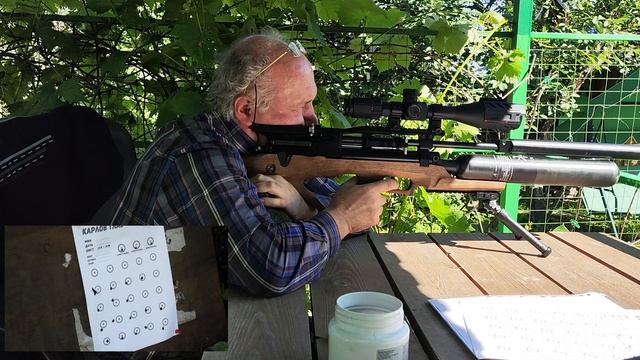 Егерь булл-пап 6,35. Мишень Карлов Глаз, дистанция 35 метров.