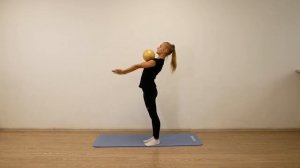 Художественная гимнастика: 3 тренировка с мячом