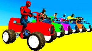 Развивающий Мультики для детей Веселые Супергерои и Цветные Машинки Красочные Мотоциклы для детей