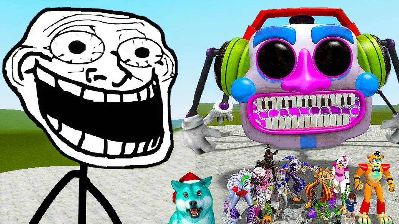 Троллинг против фнаф 9 аниматроников в гаррис мод! fnaf garry's mod смотреть онлайн