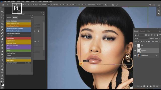 How To CREATE And USE EYE LASHES In Photoshop