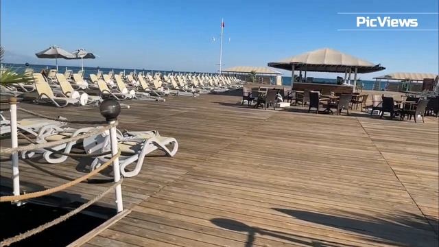 Отель Royal Seginus 5* Анталья, Турция сегодня 3 июля 2025. Обстановка на пляже. Курорт Аксу смотреть онлайн