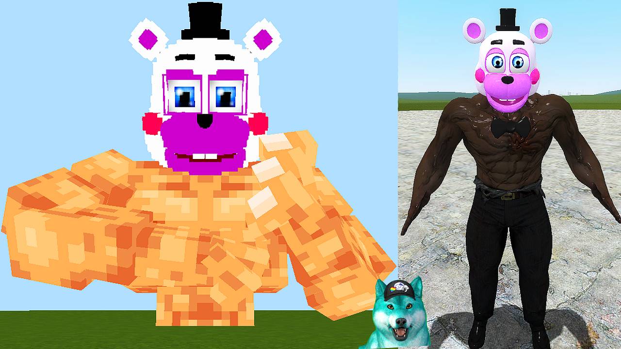 Майнкрафт против хелпи фнаф 9 аниматроников в гаррис мод! fnaf garry's mod смотреть онлайн