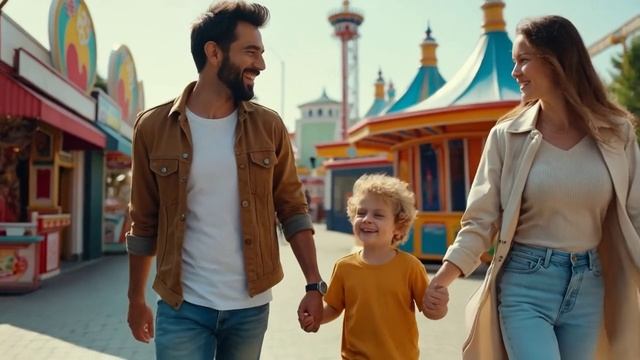 Семья в парке развлечений смотреть онлайн