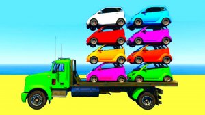 Развивающий Мультики про Большие Грузовики и Машинки Цветные Бульдозеры для детей Учим Цвета и Цифры