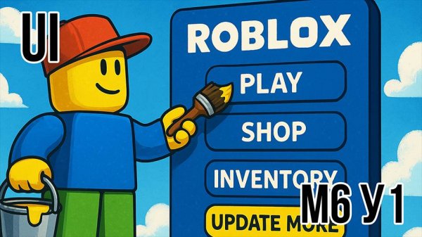 Roblox Studio. Модуль 6. Урок 1. Разбор компонентов UI + Создаём стартовый экран.