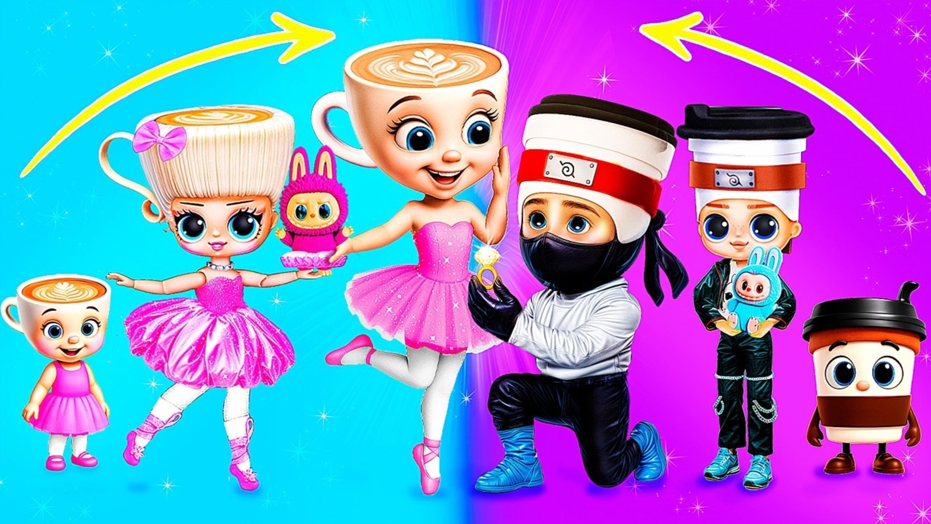 Лабубу кукла стала мамой! Поделки и идеи для ЛОЛ ОМГ смотреть онлайн