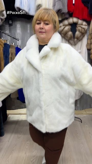 Шубка-кимоно Некрашенный натуральный мех смотреть онлайн