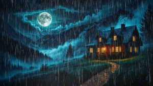 Шум белого дождя в горах ночью для сна без грома и музыки. Звуки дождя для сна.