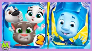 Говорящий Том и Друзья против Фиксиков.Нолик и Том в Игровом Челлендже.Кто Лучший Питомец