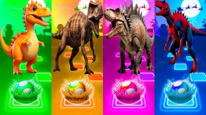 Динозавры - Мультики про Динозавров | МУЛЬТФИЛЬМЫ ДИНОЗАВРЫ в Tiles Hop 114 серия