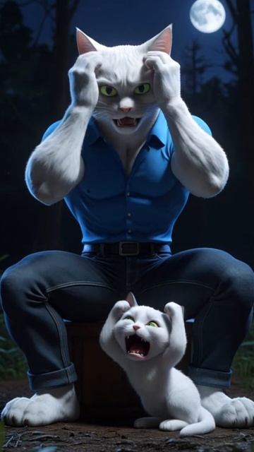 🐱💥Kitten And The Bee😱 #animation #supercattales #catfunny #cat #supercattalespaws