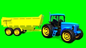 Мультики про Машинки Полицейская и Пожарная Машина Синий Трактор и Джип для Детей и Веселые Песенки