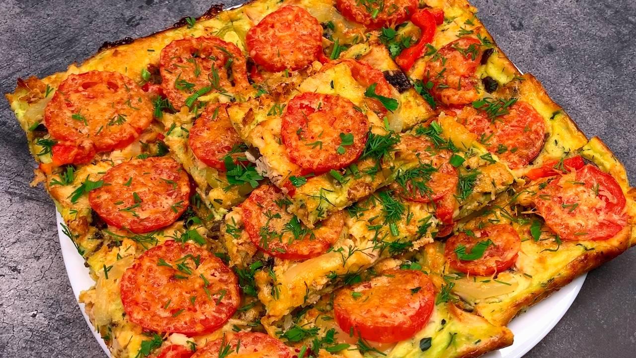 Кабачковая пицца, которую вы точно захотите повторить🍕