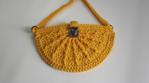 Сумка "Лимончик" вязаная крючком из шнура. Кросс-боди МК. Мастер - класс