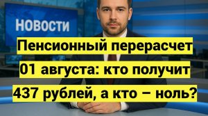 Перерасчет пенсии работающим пенсионерам с 1 августа 2025