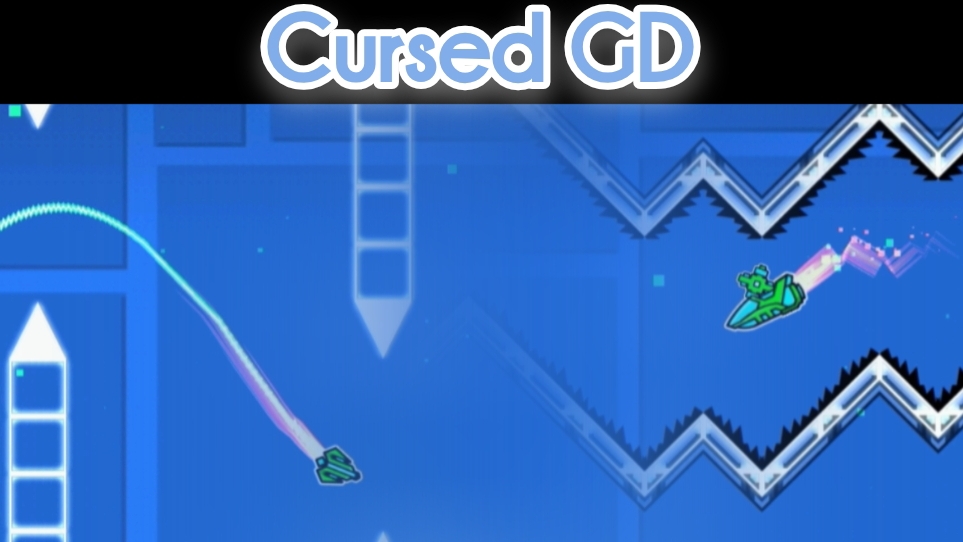 Самый странный уровень по моему мнению в geometry dash, Cursed Geometry dash by xChub смотреть онлайн