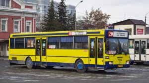 Автобус Mercedes-Benz O405 (АН 977 22). Покатушки по Барнаулу/ Der alte Mercedes Benz O405 von 1987