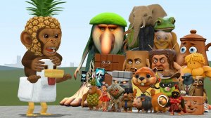 Новые Чикен-джокейни, Шимпанзини, Ананасини Против Всех Итальянских Мемов Brainrot В Garrys Mod!