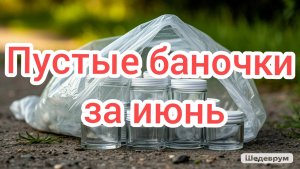 Пустые баночки + расхламление за июнь