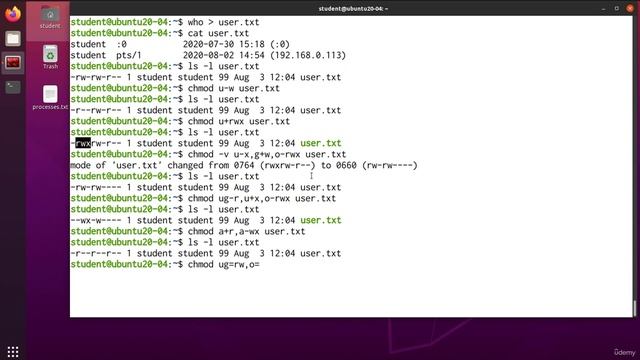 003 Changing File Permissions (chmod) смотреть онлайн