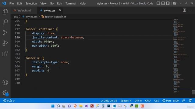 19. Project The Footer Section (Part 1) смотреть онлайн