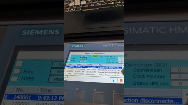 Siemens HMI KTP 400 Events buttoms: Online, Offline, Transfer