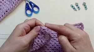 Модная косынка крючком.