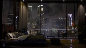 Звуки Дождя за Окном в Ночном Городе для Сна и Релакса | Фоновая Атмосфера Дождя