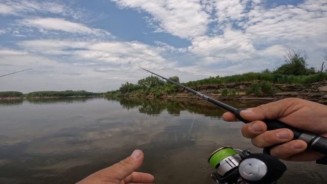 Ловля судака на джиг, река Амур