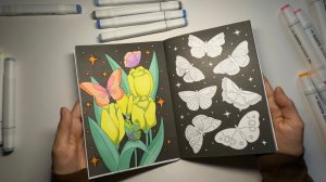 Раскрашиваем вместе 6 💜, раскраска, разукрашка, цветы и коты, для детей.