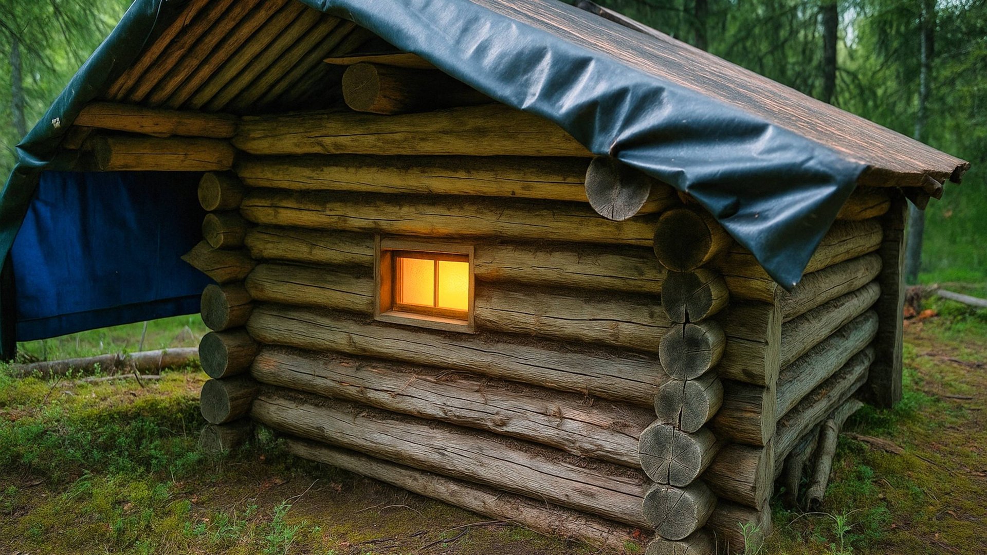 2 ДНЯ В ТАЙГЕ. РЫБАЛКА НА ХАРИУСА. РЕМОНТ КРЫШИ ИЗБЫ-КОНУРЫ.