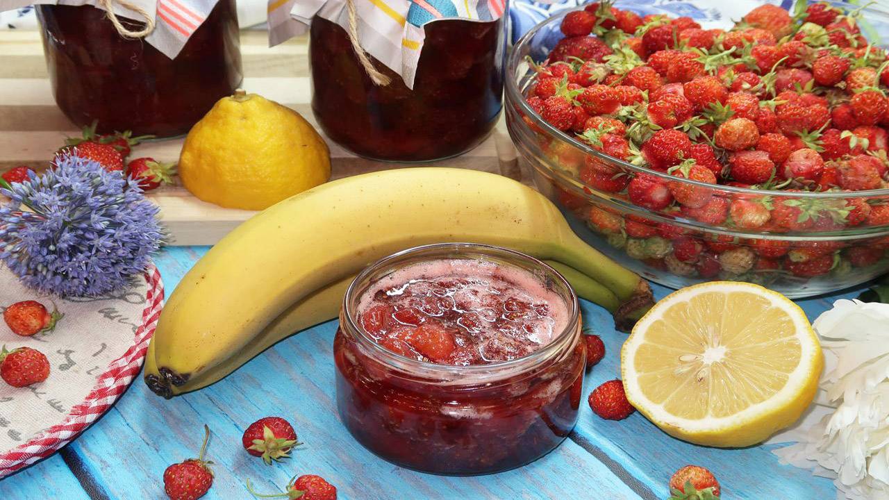 Клубничное варенье с бананами смотреть онлайн