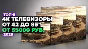 ТОП-8: Лучшие 4К телевизоры 💯 Рейтинг 2025 года