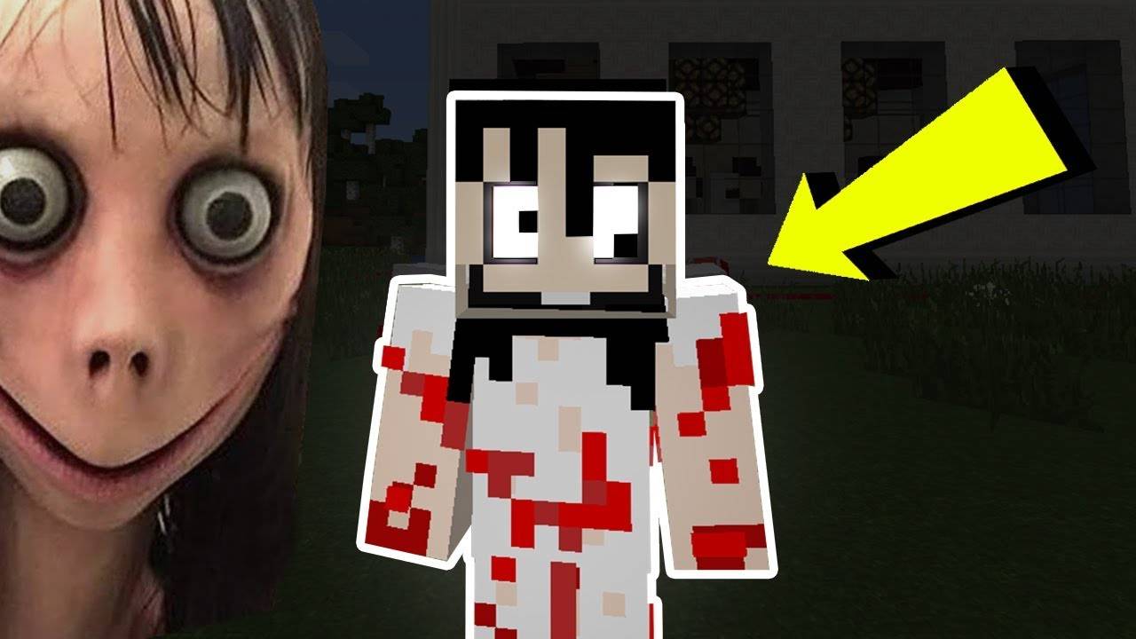 ПУГАЮ ШКОЛЬНИКОВ СКИНОМ МОМО! ОНА СУЩЕСТВУЕТ? троллинг в майнкрафте / момо в майнкрафте смотреть онлайн