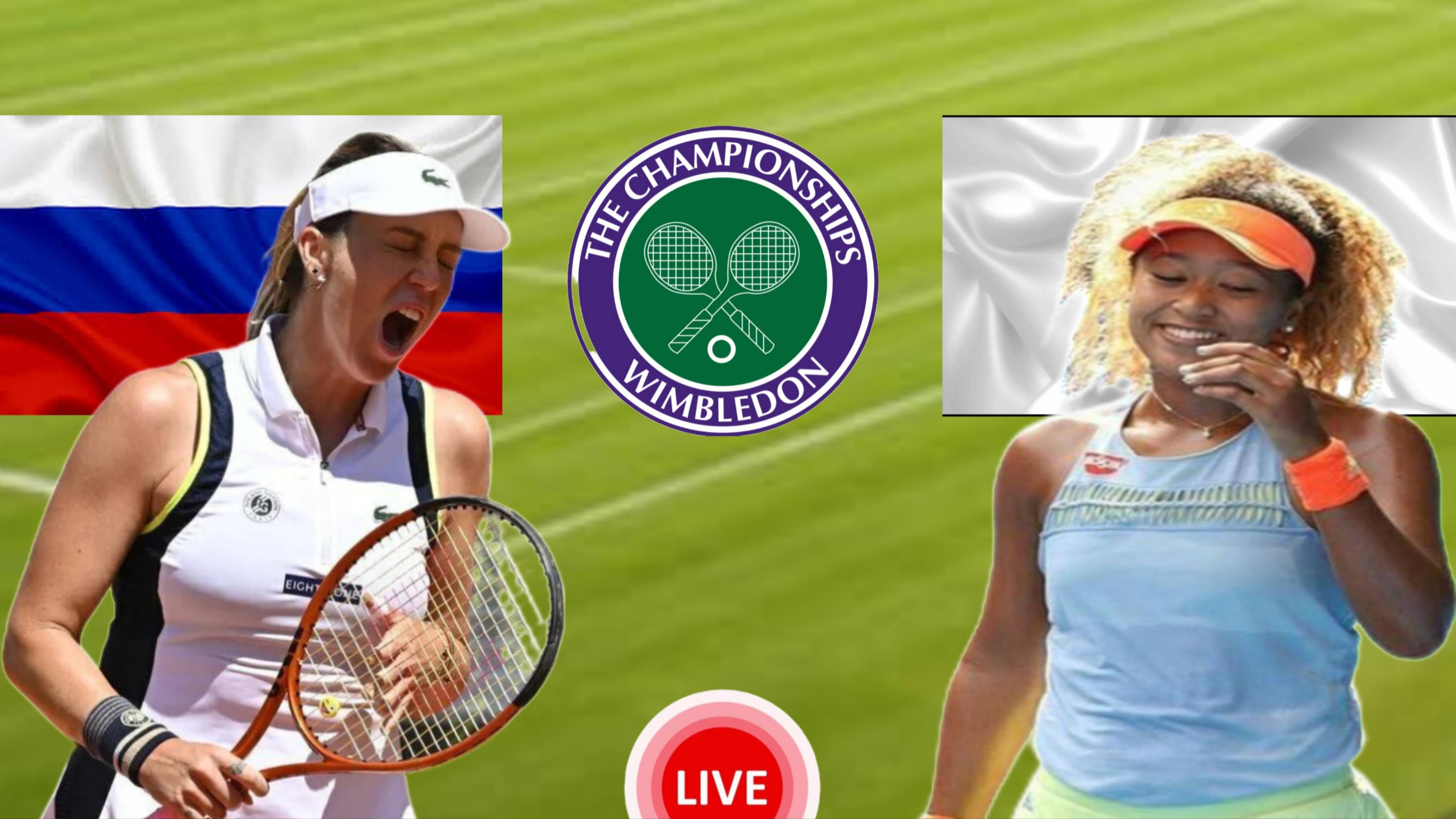 ТЕННИС. УИМБЛДОН.  ПАВЛЮЧЕНКОВА А. - ОСАКА Н.  ПРЯМАЯ ТРАНСЛЯЦИЯ
