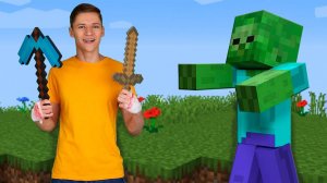 Я в Игре Майнкрафт - Майнкрафт в Реальной Жизни