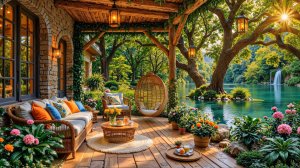 Приятный Джаз в Утренней Кофейне в Райском месте | Музыка на фоне для Сна и Отдыха, Работы