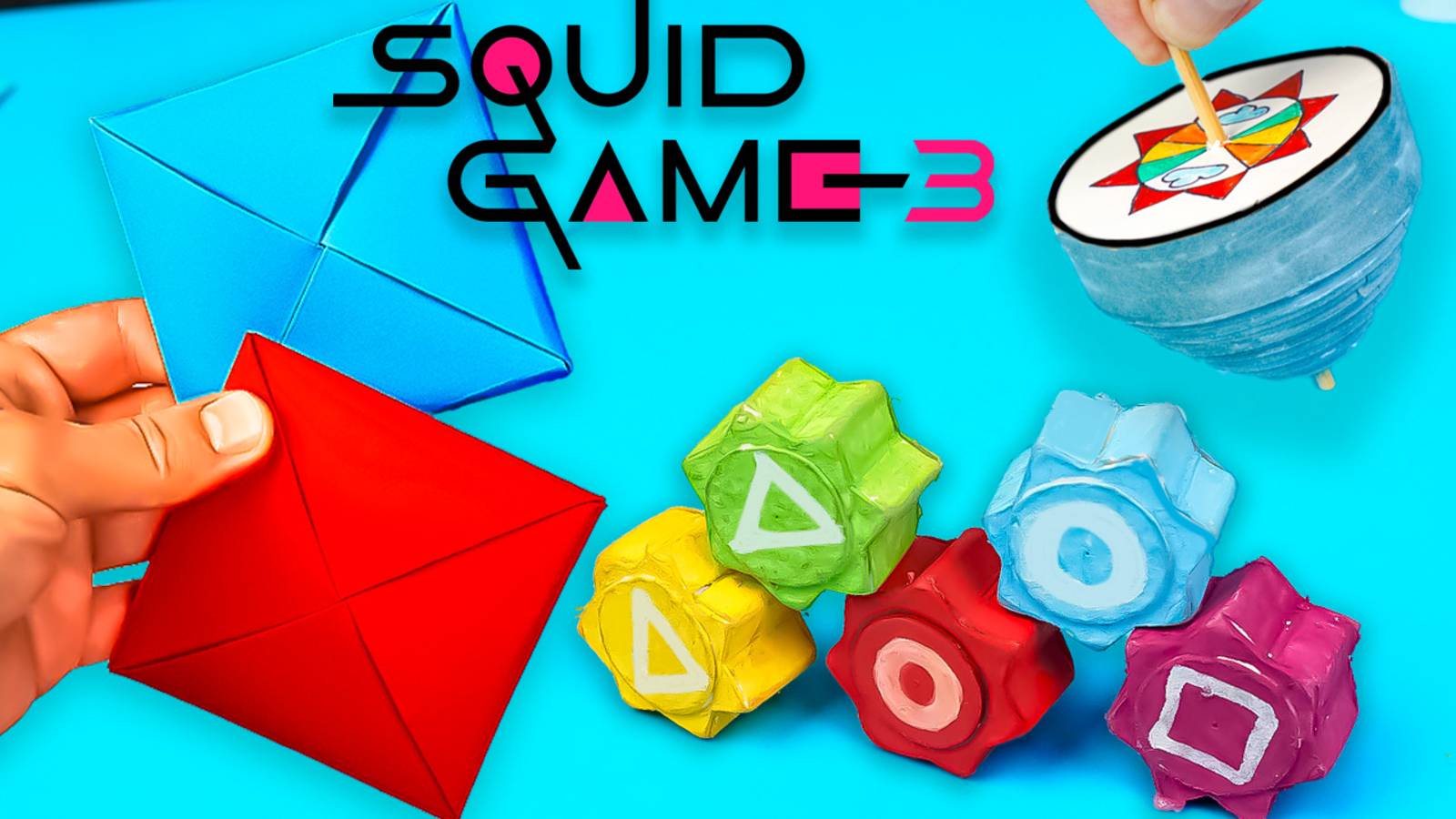 Как сделать интересные игры по мотивам сериала Игра в Кальмара 2 из бумаги своими руками Поделки