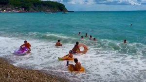 Ольгинка Туапсинский район сегодня 4 июля 2025. Море и погода в Ольгинке сейчас. Как выглядит пляж