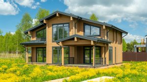 ОБЗОР ДОМА ИЗ КЛЕЕНОГО БРУСА 258 М² ПО ПРОЕКТУ М42 В КП GREENFOREST PARK