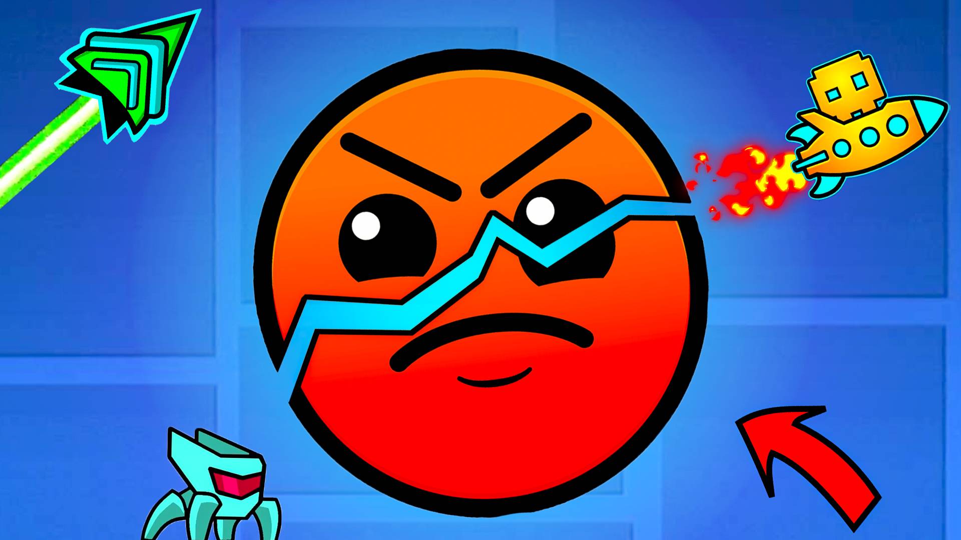 Это точно хард лвл? Как то легко! Прошёл blast processing в geometry dash на все 100% за 50 попыток