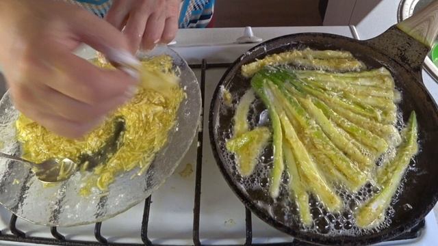 Кабачки « игра в кальмара». . Проба рецепта. смотреть онлайн