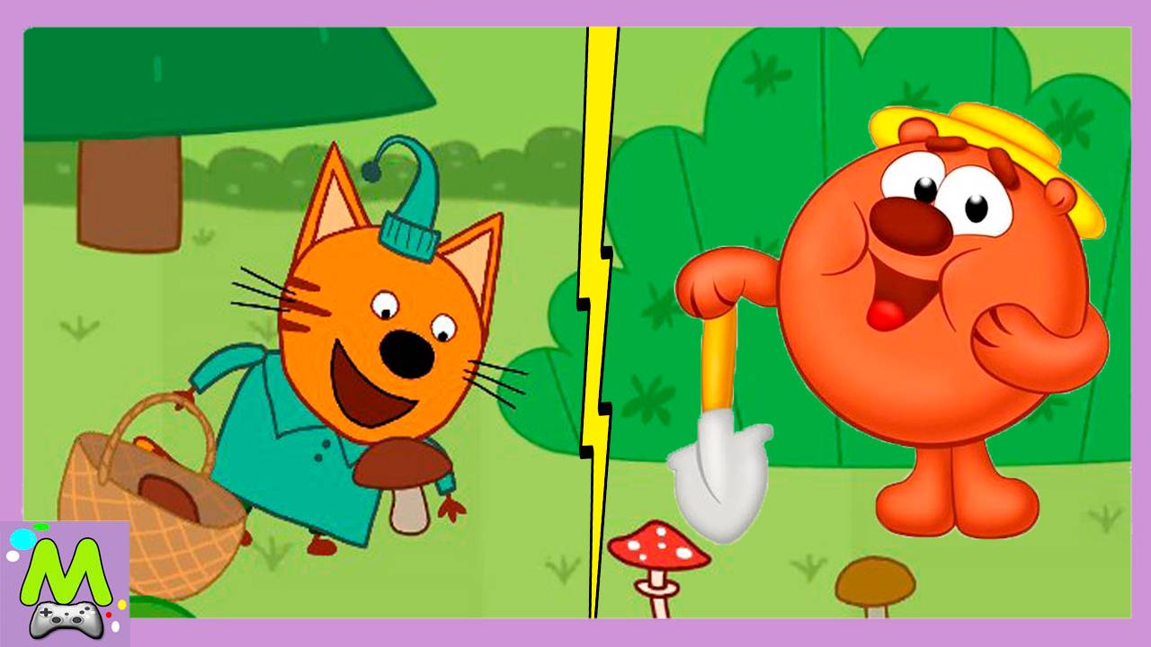 Три Кота и Смешарики в Лесных Приключениях.Компот против Копатыча в Мульт Играх смотреть онлайн