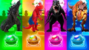 ГОДЗИЛЛА VS ЧЕЛОВЕКА ПАУКА VS ДРУГИХ ДИНОЗАВРОВ | МУЛЬТФИЛЬМЫ ДИНОЗАВРЫ в Tiles Hop 117 серия